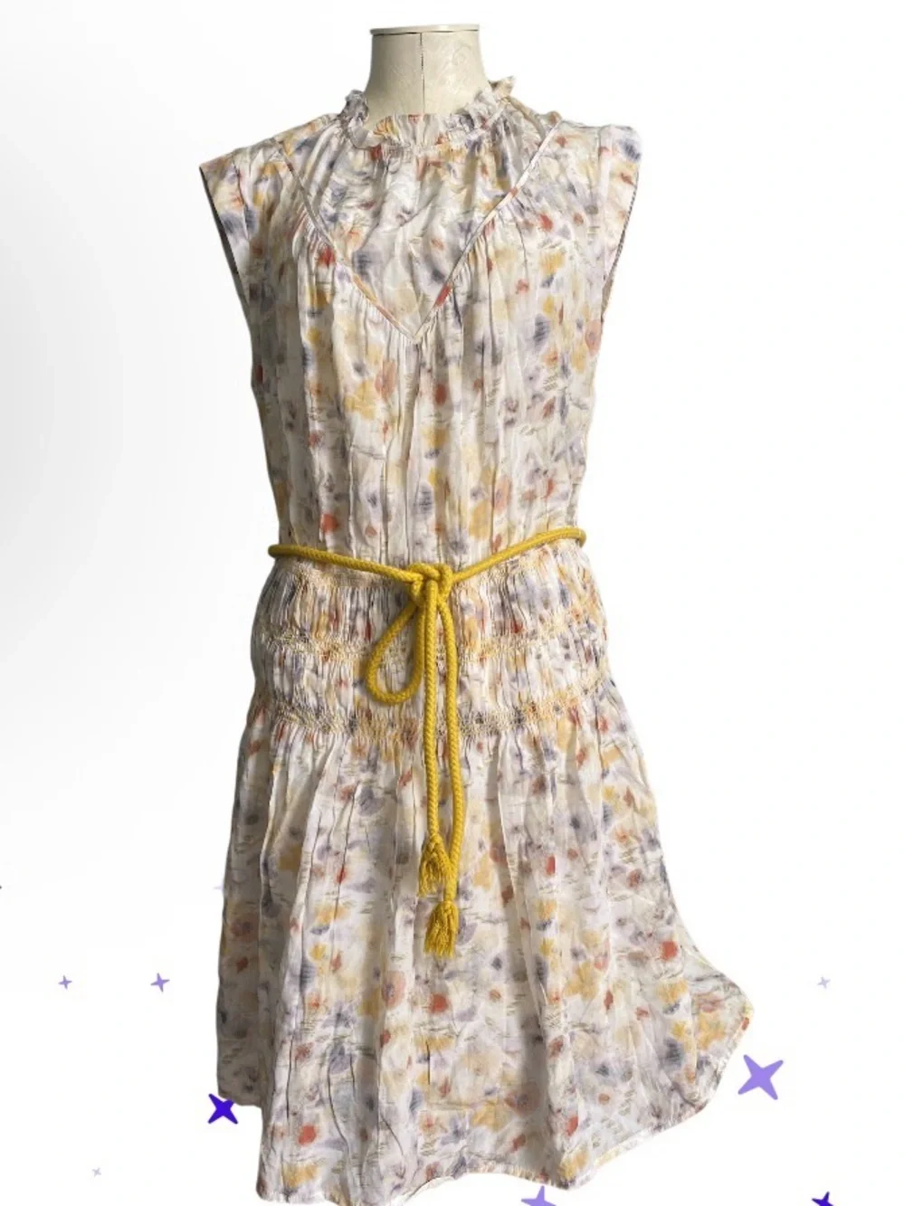 NWT Anthropologie see u soon Shallow dress off white dress size L